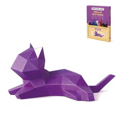 ORIGAMIPLANET 오리가미플래닛 3D 입체 종이접기 키트 라운지 키튼 퍼플 DIY 공예 세트