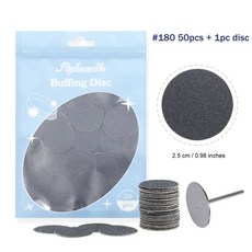 발각질제거기 풋브러쉬 발 각질 사포 스마트 휠 페디큐어 디스크 파일 교체 가능한 큐티클 굳은살 제거기 매니큐어 도구 25mm, 01 50pcs 180G-1