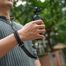 써니라이프 랜야드 피탈 방지 손목 스트랩 DJI 오즈모 포켓4/3/나노/360/액션6/5 프로/인스타360/고프로 액션캠 공용 악세사리, 블랙, 액션 카메라 손목 스트랩