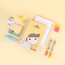 [마루는강쥐 스터디 플래너] 다이어리 스터디플래너 플래너 체크리스트 계획표 위클리플래너 투두리스트 만년다이어리 먼슬리플래너 타임박스플래너 4개월다이어리 학습플래너, 1개, 갸우뚱마루