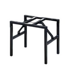 테이블 랙 다리 프레임 사각 철제 작업대 다리 식탁 플레이트 접이식 브래킷, 블랙 75x75x60 이중 스프링