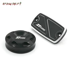 오토바이 마스터 실린더 캡 전방 후방 브레이크 유체 저장소 커버, 4. 검정색