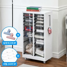 235583 철제 서랍 캐비넷 트롤리 4types 이동식수납장 틈새수납장 인테리어 투명서랍장 다용도, 3. 싱글 12칸 화이트