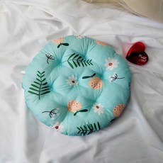 해피유통 다용도 양면 원형 방석 귀여운 캐릭터 디자인 푹신한 면 쿠션, 30*30, 45