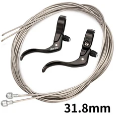 ZTTO 자전거 부품 로드 바이크 레버 22.2 31.8 고정 기어 차장 핸들 1 쌍, 03 31.8 and Wire