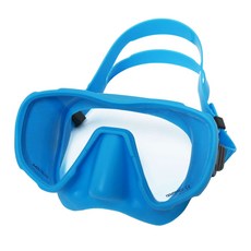 SAEKODIVE 潛水面鏡，舒適矽膠，防霧鏡片，粉紅色時尚設計, 藍色