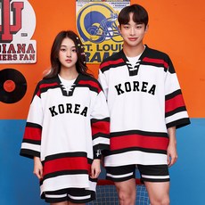 반티콜 아이스하키 화이트, 블랙 반바지 3XL