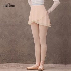 성인 여성 발레 연습복 반치마 이중레이어 망사치마 체조복 겉으로 입는 발레스커트