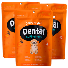 동물병원 강아지 구강 치석 영양제 제리스타일스 덴탈 파우치 51chews, 51정, 구강/치석관리, 3개