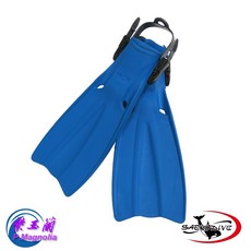 SAEKODIVE 橡膠潛水蛙鞋 (快卸扣) - 紫玉蘭 - 2081, 藍色,XS