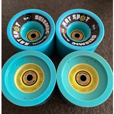 Seismic 速降長板輪 飛帶黑陶瓷一體軸承 76mm 78.5a 寬59mm 偏置半核心輪 全新氧化變色漸變色, 如圖所示, 1個