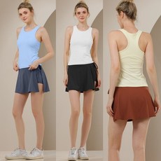 潮牌網球裙：女子夏季速乾防走光運動短裙套裝，半身裙羽毛球裙褲