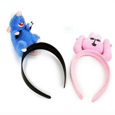 엘레나앤티 특이한머리띠 두 손 집게 인형 머리띠, 토끼