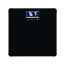 노바리빙 백라이트 컬러 사각 체중계 몸무게전자저울, 컬러 사각 미니, 블랙, 1개