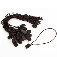 스트링넉스 [앵커형] 실고리 택고리 상표끈 고급 플라스틱 갈고리 끈고리 17~18cm, 100개, 커피