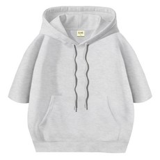 이라인 국산 반팔 후드티 오버핏 빅사이즈(~2XL) 남녀공용 루즈핏 특양면 무지