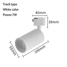LED 트랙 조명 알루미늄 천장 레일 스포트라이트 홈 거실 비즈니스 AC95-220V 9W 12W 24W, 02 9W, 04 White light 6000k