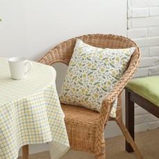 데코토닉 리니 플라워 쿠션커버 솜포함, 혼합색상