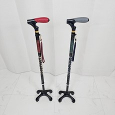 아이온 노인 사발지팡이 네발 4발 다족 환자용 편마비 비나띠 카본 의료기상사 노인 장기요양 복지용구 실버용품 요양등급, 1개, 레드, 일반구매