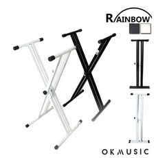 레이보우코퍼레이션 디지털피아노 전자피아노 전자키보드 쌍열스탠드 X스탠드 RKS-150, 블랙, 1개
