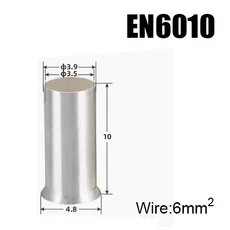 쿠쿠스토어 EN 구리 전선 비절연 베어 슬리브 관형 크림프 커넥터 튜브 코드 페룰 케이블 러그 압착 단자, 01 Copper, 04 100Pieces EN010