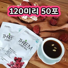 쓰리엠맘 대추즙 엑기스 경산 프리미엄 대추달인물 원액 노인 기력보충 부모님 운동선수 원기회복음식 [원산지:국산], 1개, 120ml, 50개입