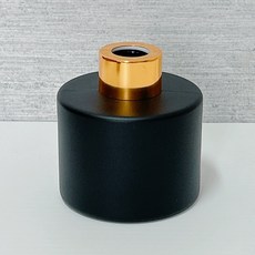 VITO zakka 100ml噴色圓柱擴香玻璃瓶, 啞黑,黑色蓋, 1個