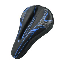 발통마켓 자전거 안장 쿠션 커버 실리콘 푹신한 젤 메모리폼 충격흡수, 1개, 블루