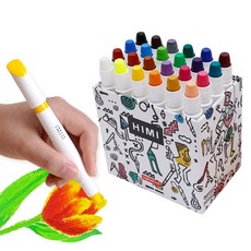 미야 HIMI 워셔블 실키 크레용 아기 유아 크레파스, 24색, 1개