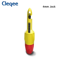 Cleqee 절연 와이어 피어싱 펑크 프로브 4mm 소켓 테스트 후크 클립 자동차 수리 P30039.4, 1 Red, 1개