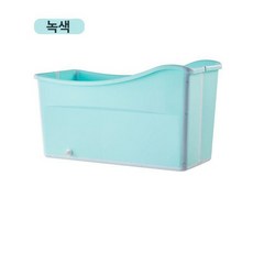 접이식 간이욕조 나홀로사우나 홀로사우나 분홍색 나홀로, 확대형 성인 아동 겸용 민트그린, 기본 색상