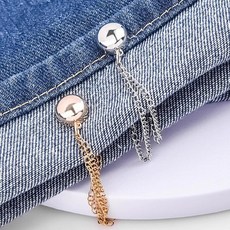 바지 밑단 고정 자석 바지기장 줄이기 체인 DD-12836, 실버, 1개