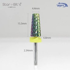 WSPT 크리스탈 컷 비트 에메랄드 C 일본 정품 프로용 네일아트 머신, 1개, 크리스탈 컷 에메랄드 C