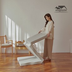 스너그홈 3단 접이식 천연라텍스 매트리스 토퍼 (5cm/7.5cm/10cm) 미디엄 타입