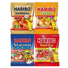 이젠서진 하리보 100g 4종혼합 각4개씩 16개 골드베렌+프루티부시+스타믹스+해피콜라 하리보젤리