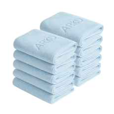 아크디 먼지없는 호텔 고급 수건, 10개, 베이비블루