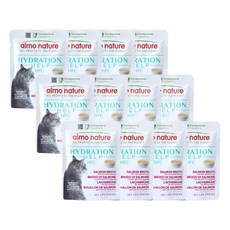 알모네이쳐 하이드레이션 파우치 고양이 수분보충 간식, 24개, 50g, 연어육수와 살코기