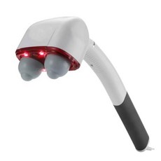 110V雙頭按摩棒 強力按摩器 手持式按摩器 頸部 肩部 腰部 多功能全身適用, 白色, 110V雙頭按摩器