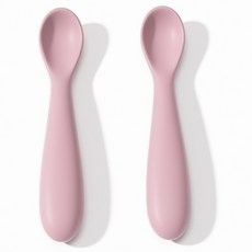 矽膠小奶勺【2隻裝】寶寶輔食勺 可愛嬰兒小勺子 柔軟矽膠 果凍色, 紅色果凍小奶勺【2隻裝】