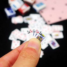 Mini 트럼프 카드 미니어처 소품 미니포커카드, 1개