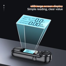 휴대용 개인 호흡 알코올 테스터 USB 충전식 LCD 디스플레이 휴대용 알코올 분석기 비접촉식 알코올 호흡, 1개
