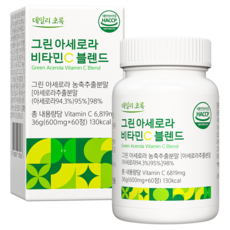 데일리초록 그린아세로라 비타민C 블렌드, 1개, 60정