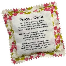 1PC Handmade Pocket Prayer Quilt with Cross Inside - Individually Sewn Colorful Mini Scripture Qui, 1PC Handmade Pocket Prayer Qui
