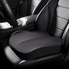 Delicate-PLUSH 汽車增高坐墊 記憶棉美臀墊, 1個, 神祕黑（增高6-9cm）:如圖