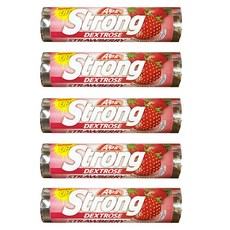 알프스 스트롱 포도당 캔디 컴팩트 네델란드 직수입 딸기맛, 5개