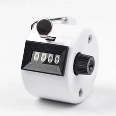 수동 기록 기계식 카운터 4자리 교통 창고 포인트 화물 판독 디지털 계수, 06 하얀색