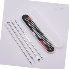 얼굴 피지 블랙헤드 제거기 코 좁쌀 압출 스틱 각질 관리, 상세페이지 참조, 1피지압출셋-실버