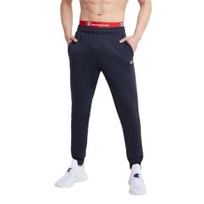 Champion 남성용 파워블랜드 레트로 조거 팬츠 블랙 L, Deep Navy