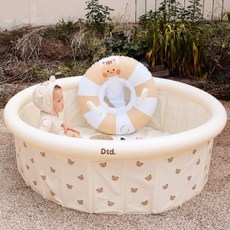 24H台灣出貨DTD充氣玩具球池 泳池 沙灘 兒童戶外玩具 圍欄 遊戲池 遊戲球池 商檢局認證證書, 1個, 米色