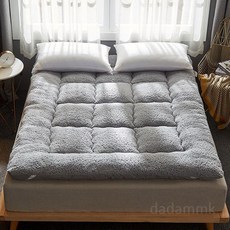 어린 양 벨벳 매트리스 실내 장식 홈 겨울 농축 학생 단일 기숙사 우유 바닥 패드 이불, 회색